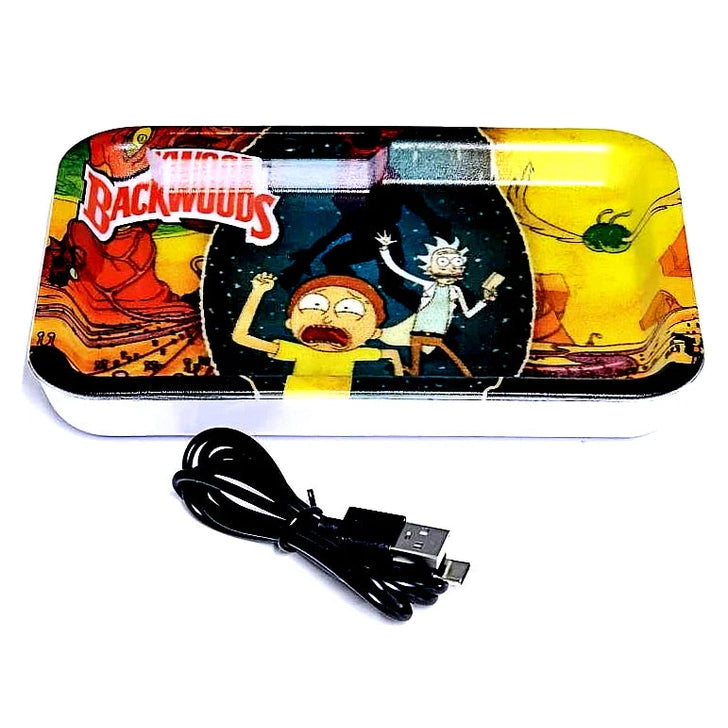 Backwoods Rick and Morty LED Rolling Tray