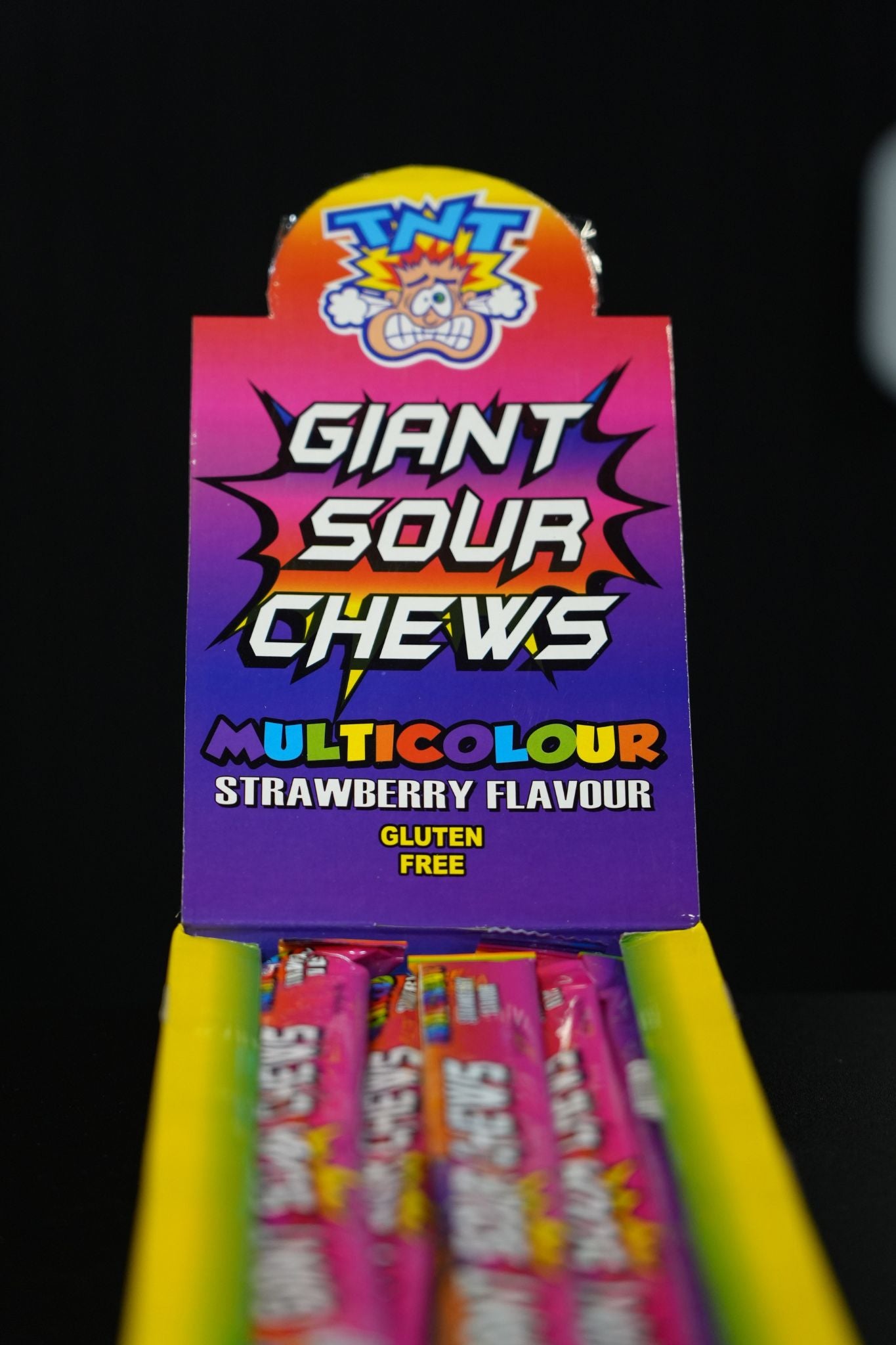 TNT Giant Sour Chews Multi Strawberry Flavour 40g x 24