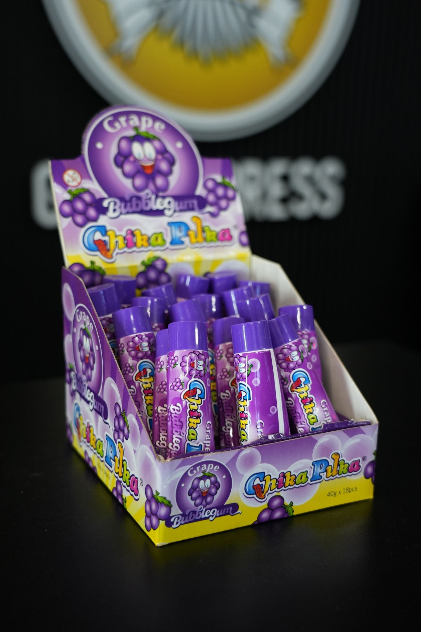Chika Puka Bubble Gum Grape 40g x 18