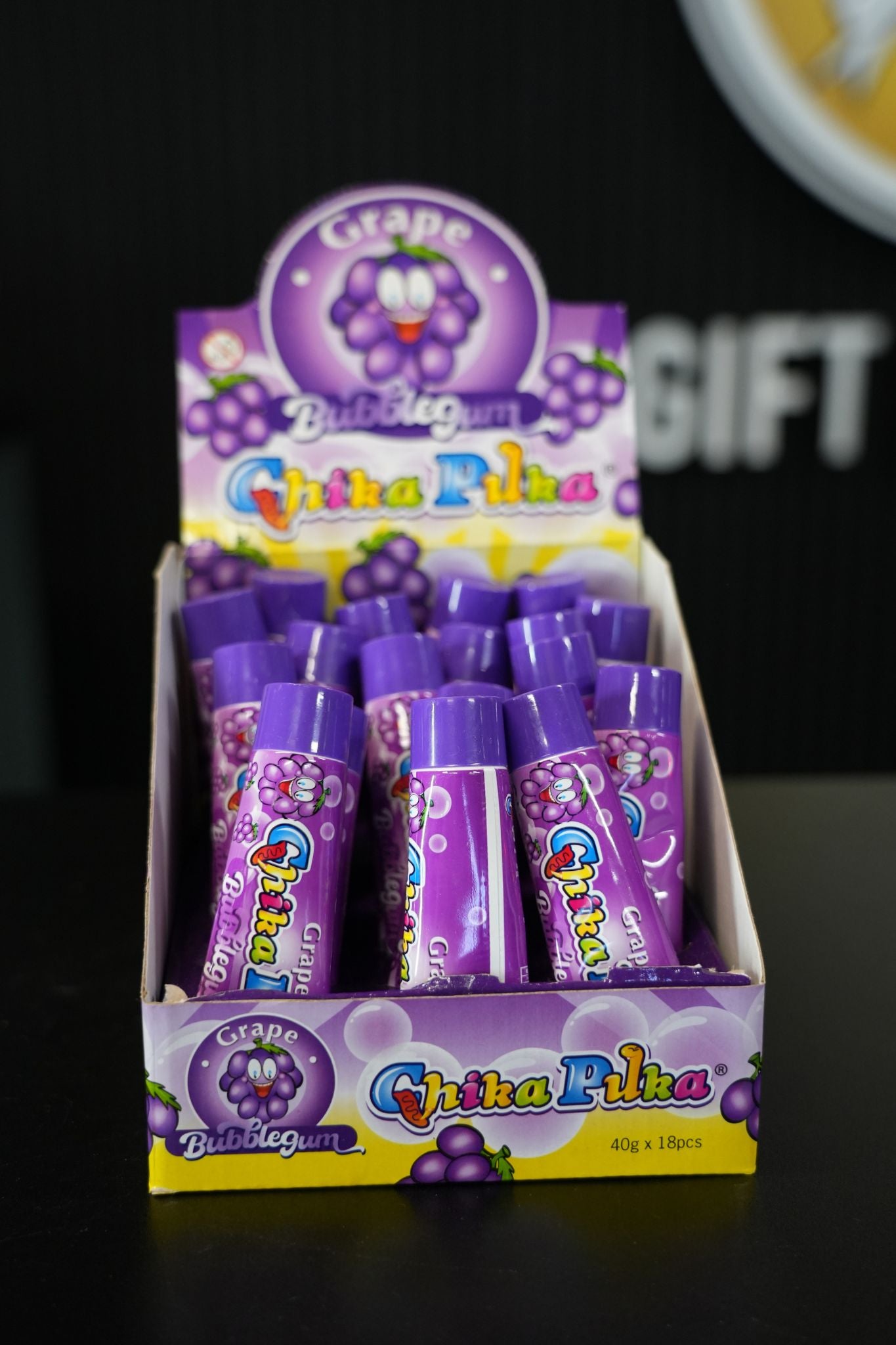 Chika Puka Bubble Gum Grape 40g x 18