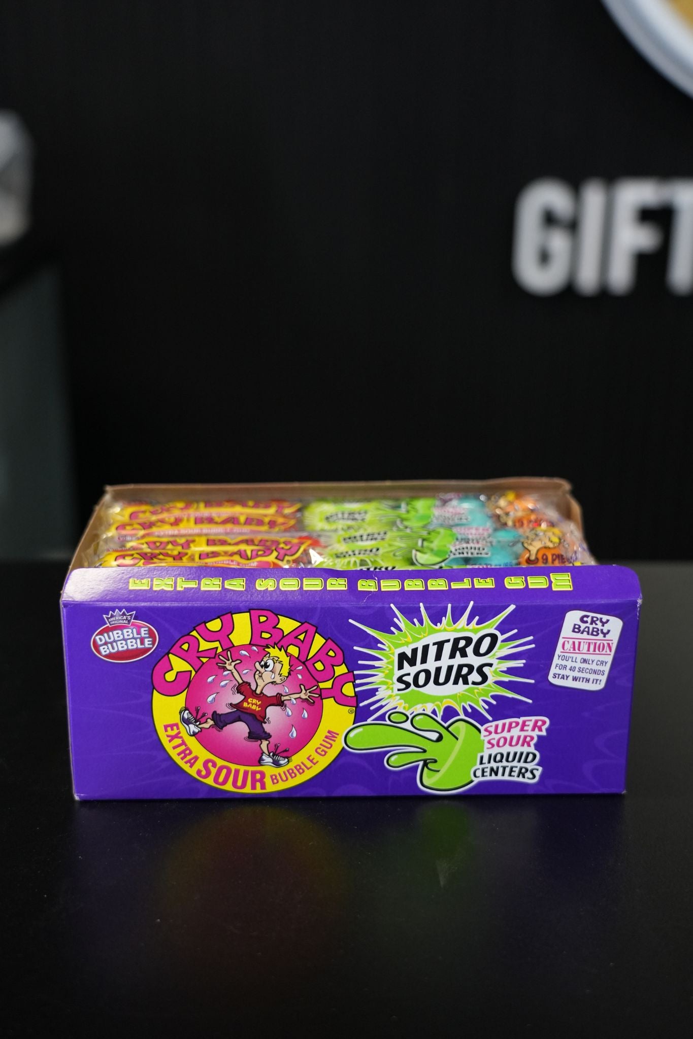 Dubble Bubble Cry Baby Nitro Sours Gumball Tube 65g x 24