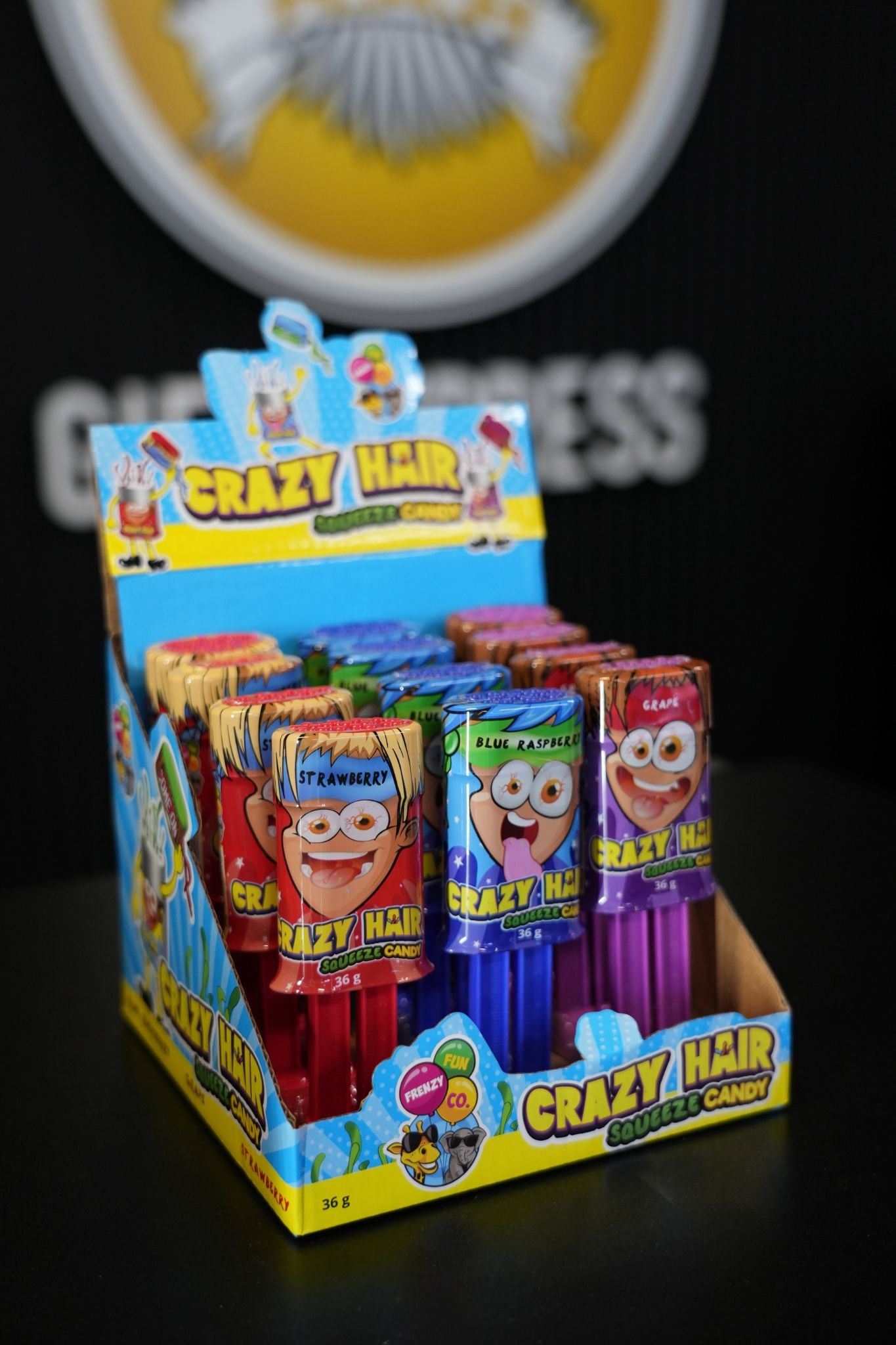 Crazy Hair Squeeze Candy 36g x 12