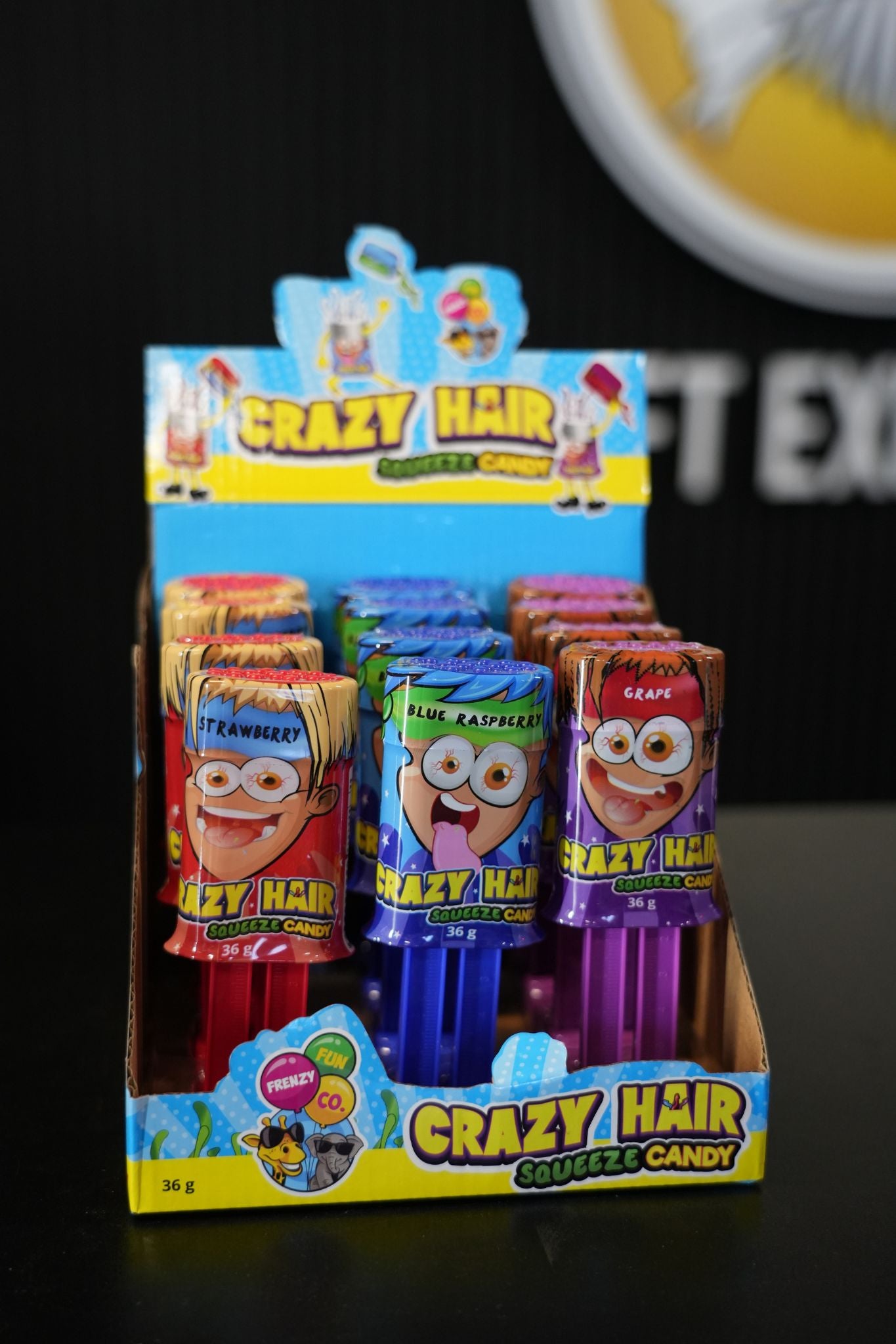 Crazy Hair Squeeze Candy 36g x 12