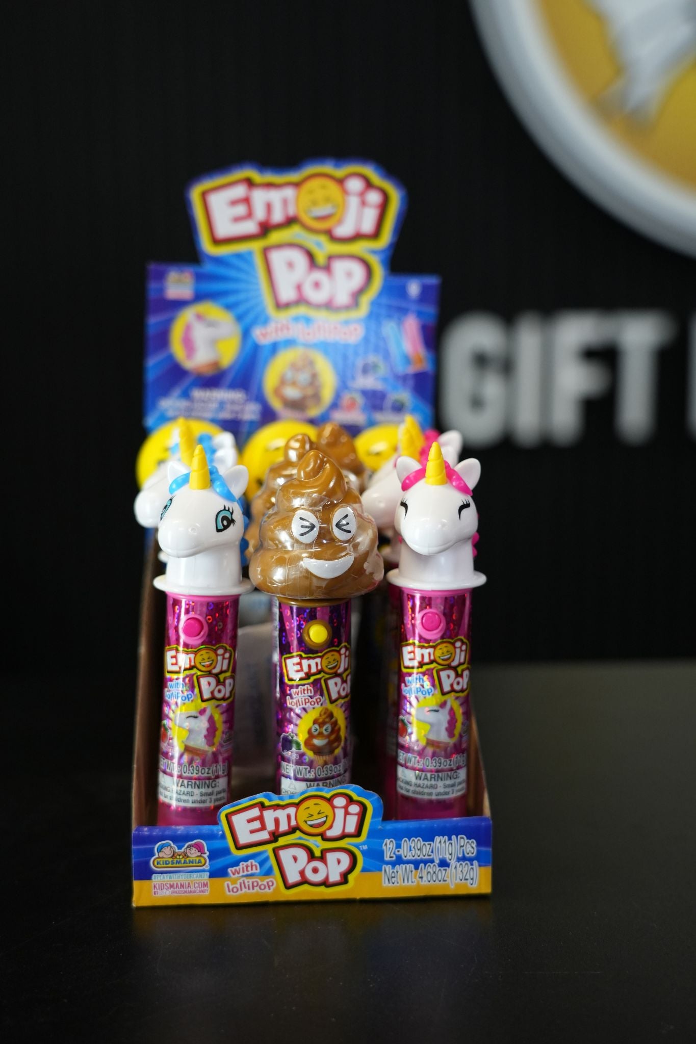 Kidsmania Novelty Emojipop with Lollipop 0.39oz(11g) x12