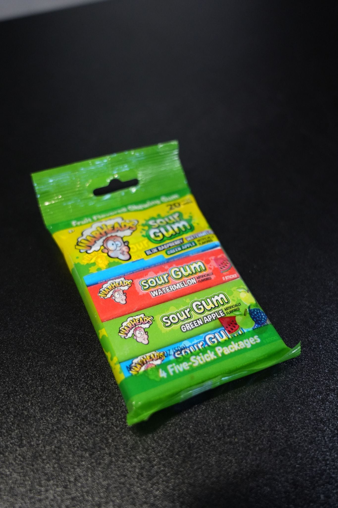 Warheads Sour Gum 4pk Peg Bag 50g x 10