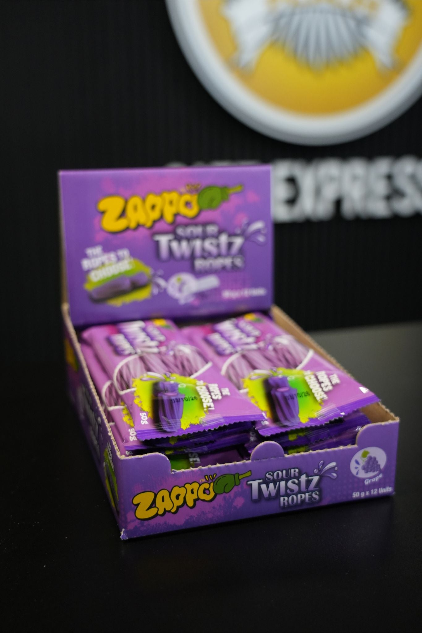 Zappo Grape Ropes 50g x 12