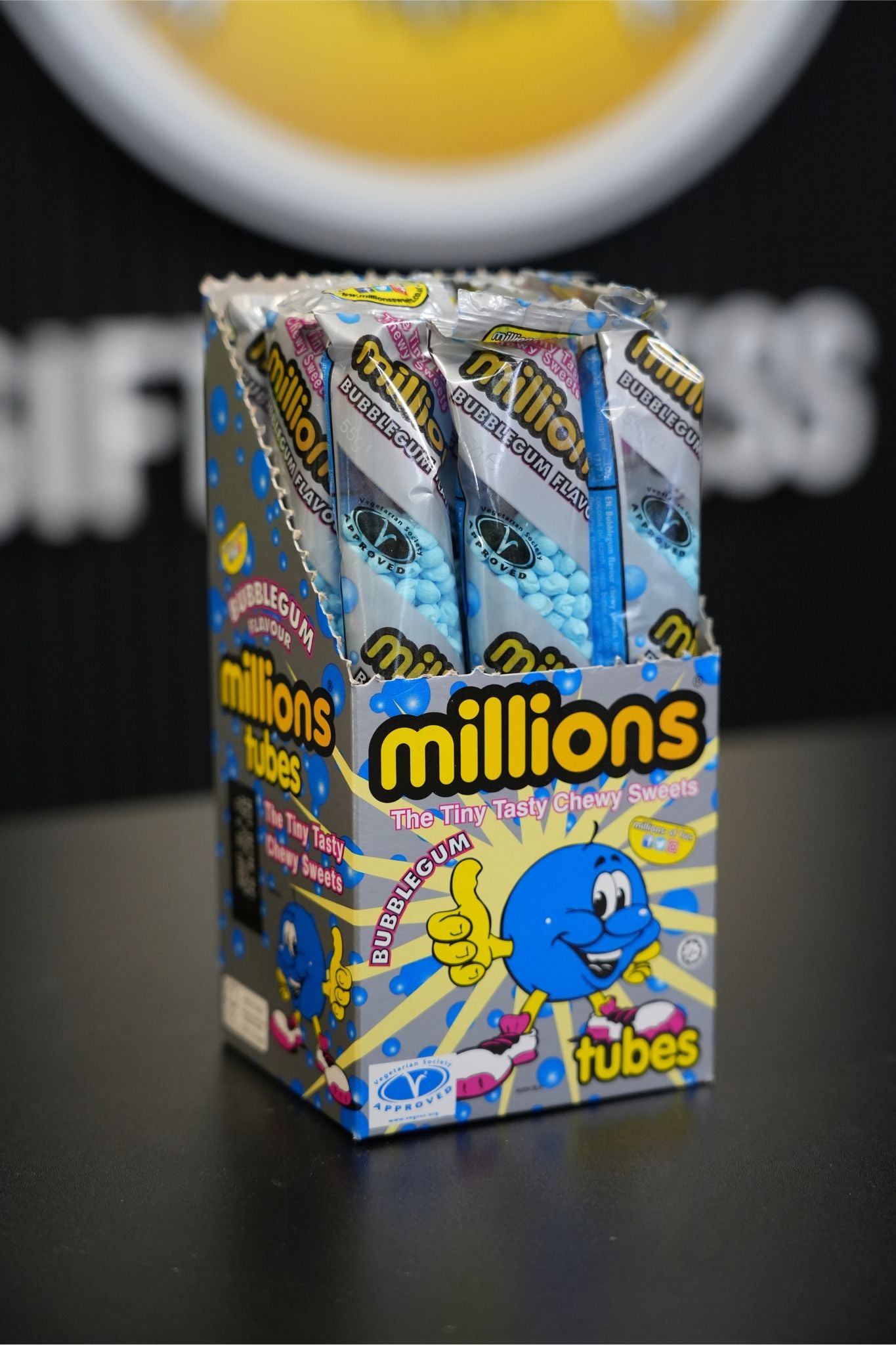 Millions Bubble Gum Tubes UK 55g x 12