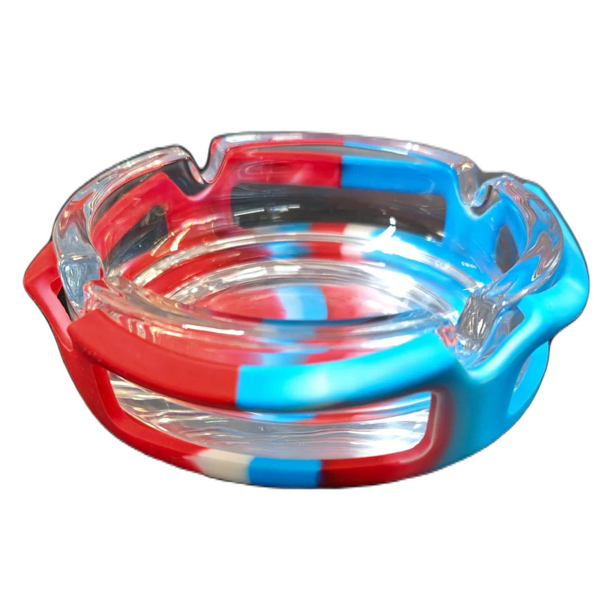 105mm Silicone Glass Ashtray 6PK