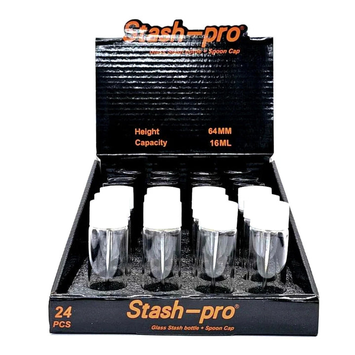 Stash Pro Glass Stash Bottle + Spoon Cap