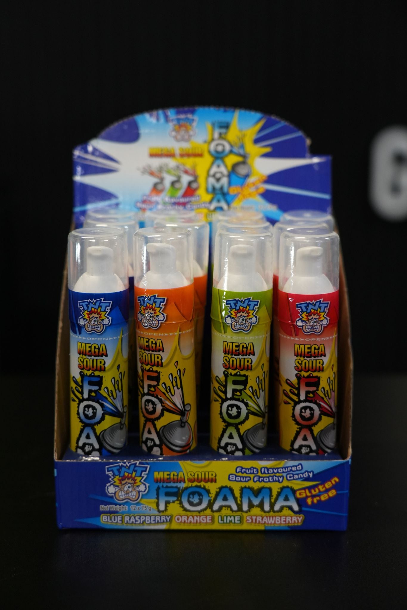 TNT Mega Sour Foam 75ml x 12