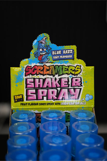 Screamers Shake n Spray Blue Razz 60mlmx 12