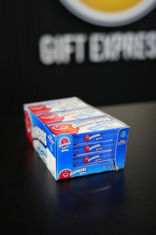 Airheads Blue Raspberry Gum 1.19oz(34g) x12