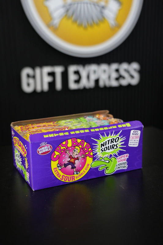 Dubble Bubble Cry Baby Nitro Sours Gumball Tube 65g x 24