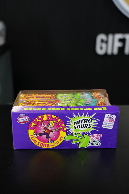 Dubble Bubble Cry Baby Nitro Sours Gumball Tube 65g x 24
