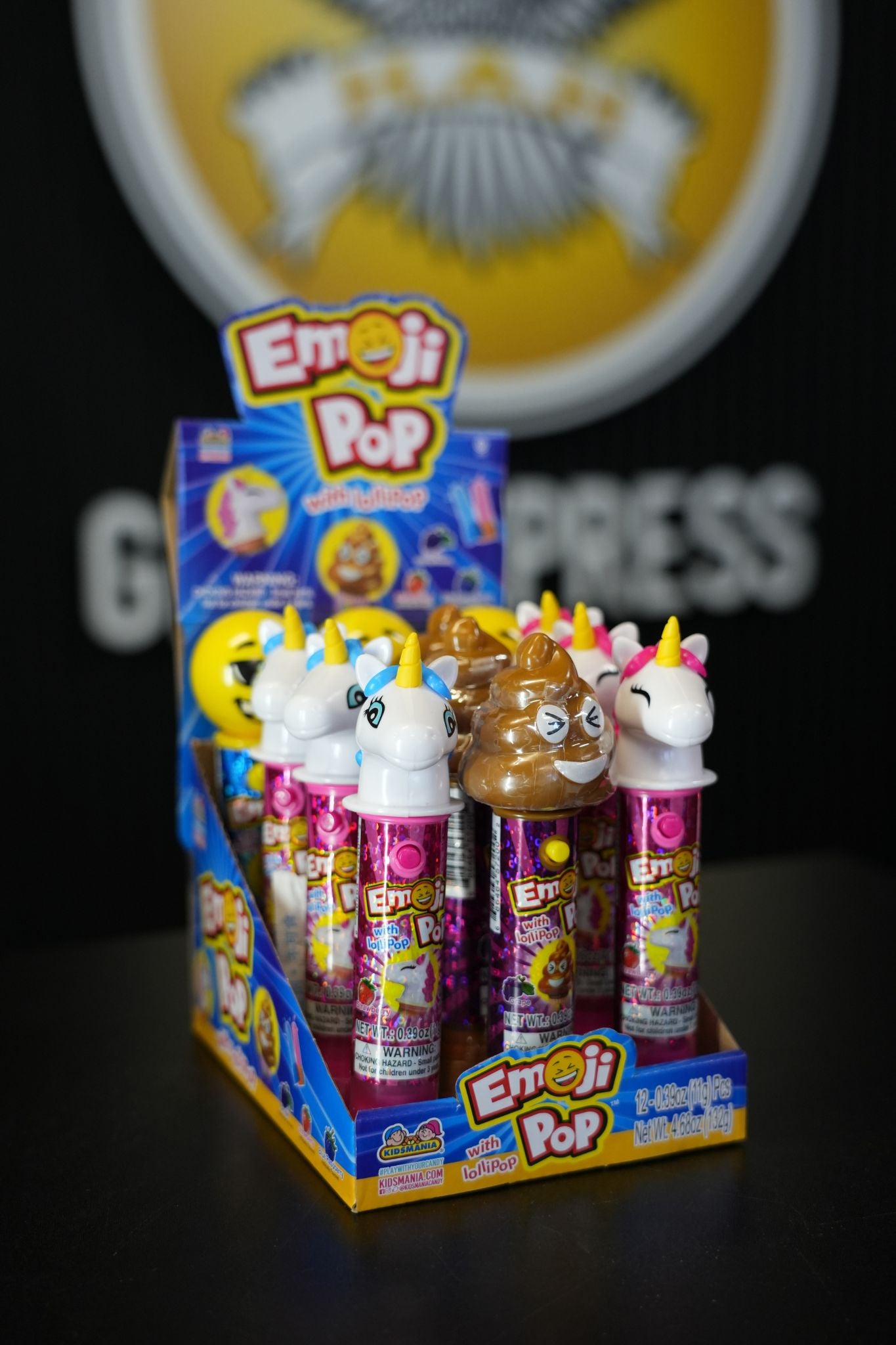 Kidsmania Novelty Emojipop with Lollipop 0.39oz(11g) x12