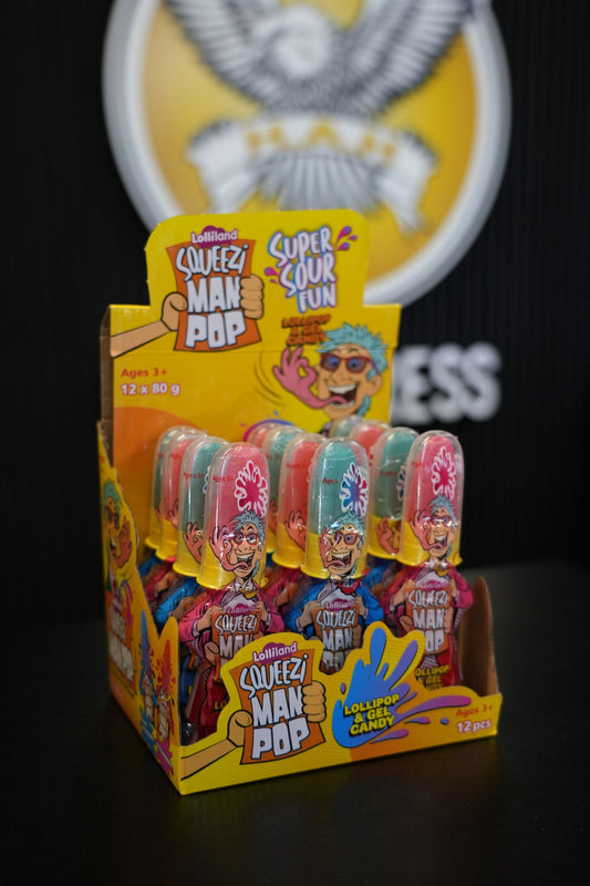 Squeezi Man Pop 80g x 12