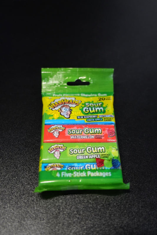 Warheads Sour Gum 4pk Peg Bag 50g x 10