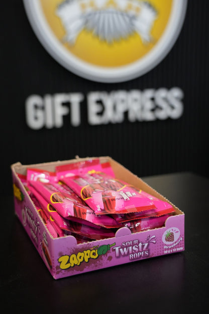 Zappo Strawberry Ropes 50g x 12
