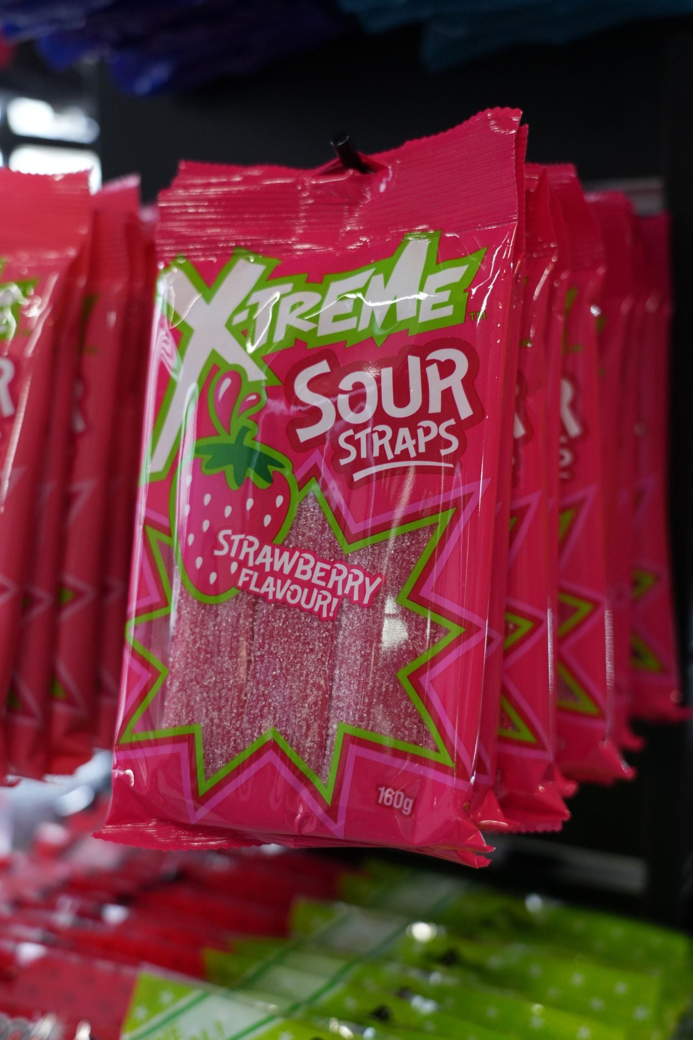 Xtreme Sour Straps Strawberry 160g x 12